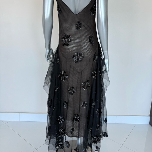 Women evening maxi dress with sequins size 8 US - Picture 6 of 12